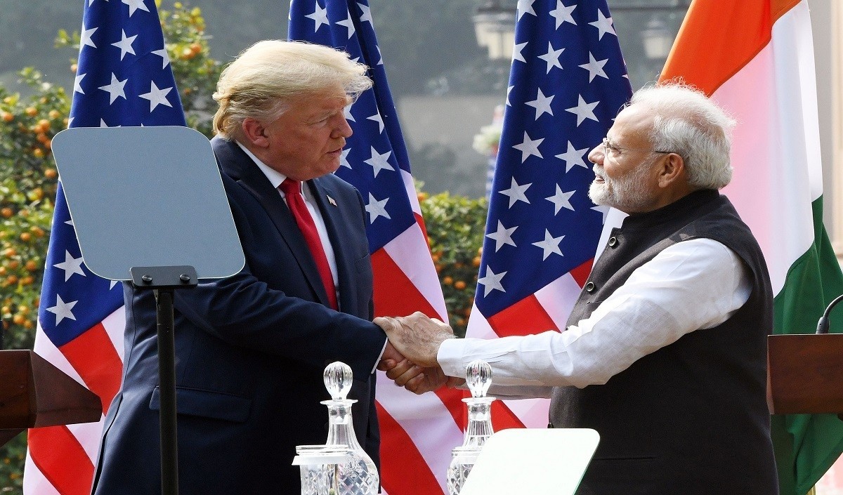 When are trump and modi going to meet in February what new update has mea given in this matter